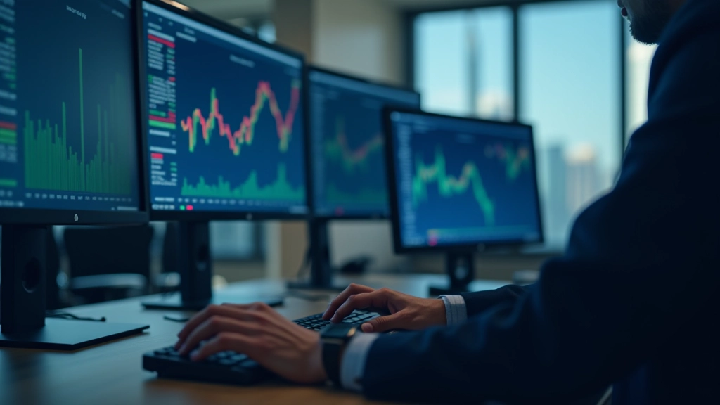 Financial trading screen showing palm oil commodity price charts with red and green candlestick patterns